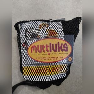 Muttluks fleece lined dog boots black- size small